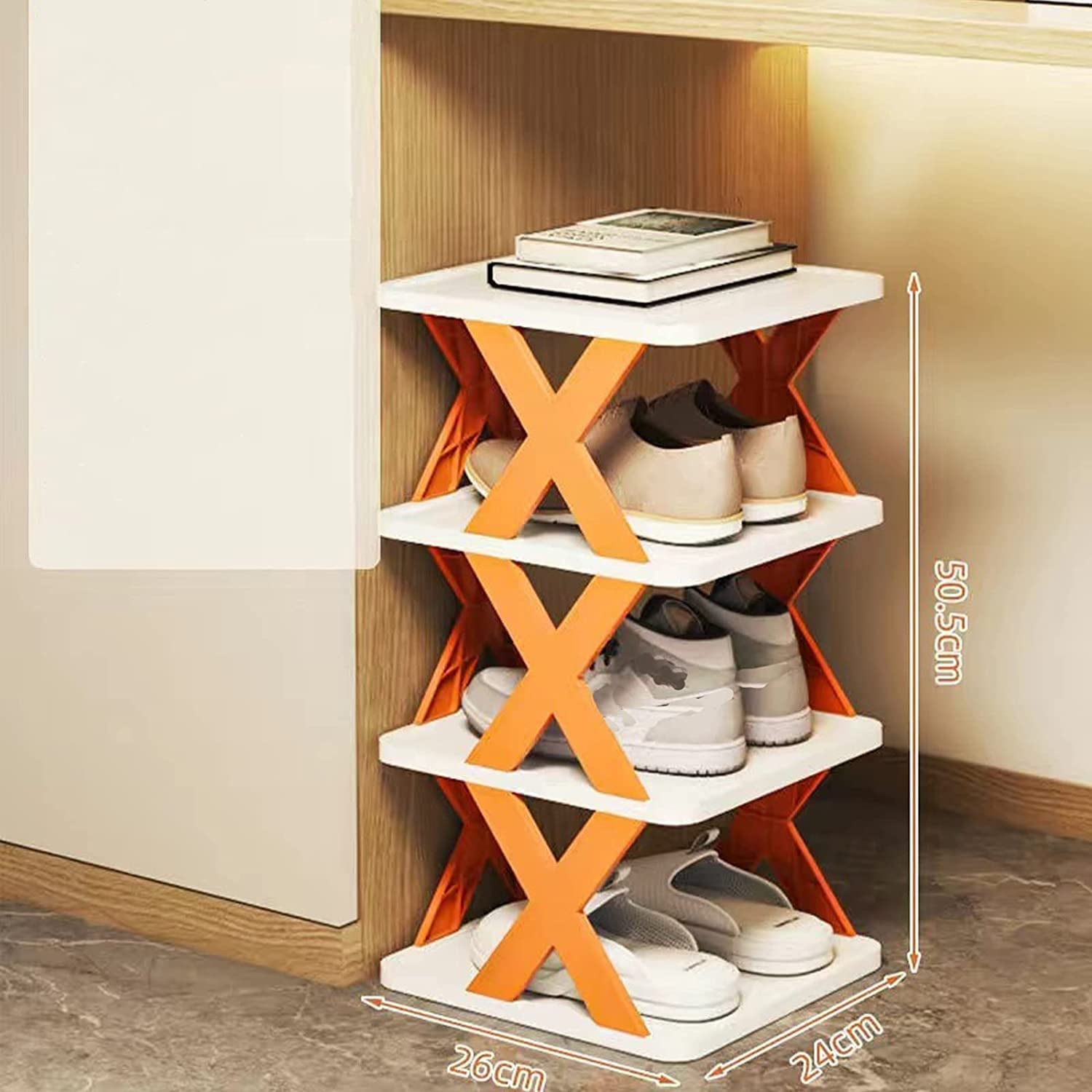 Foldable Shoe Rack Organizer – Space-Saving Multi-Tier Shoe Storage Stand (Multicolor)