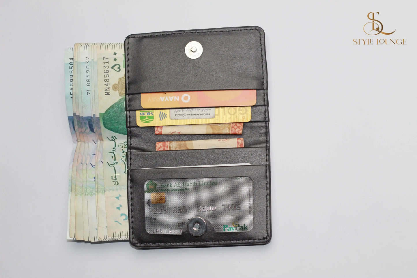 Premium Quality Mini Wallet Plus Card Holder With Magnetic Button For Men