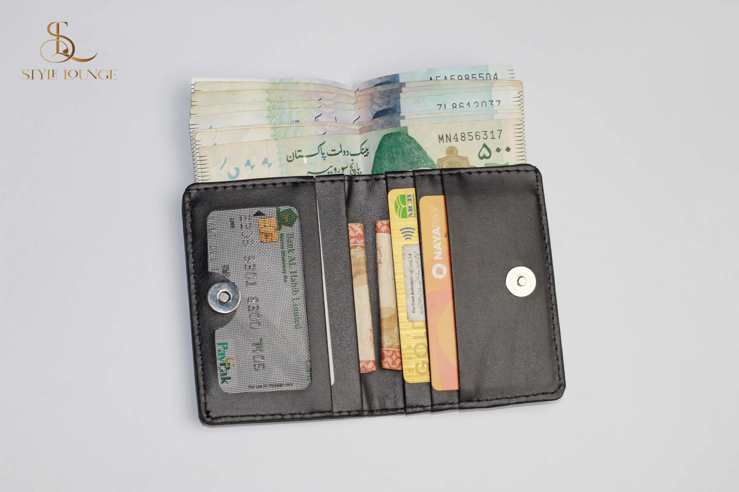Premium Quality Mini Wallet Plus Card Holder With Magnetic Button For Men