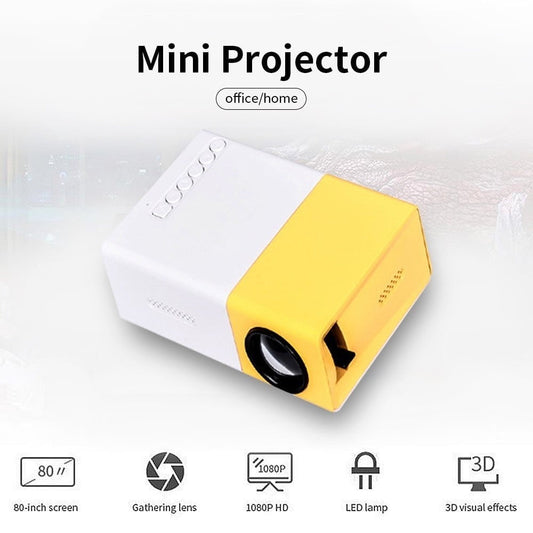 Mini Projector - YG300 Mini LED Projector - Portable Pico Full Color LED LCD Multi Media Projector