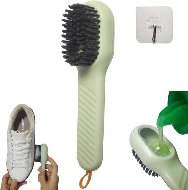 Premium Multifunctional Shoe Polish Brush with Built-in Liquid Dispenser